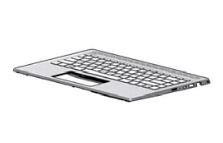 HP Top cover with Backlit keyboard, no fingerprint reader, natural silver - W124860268