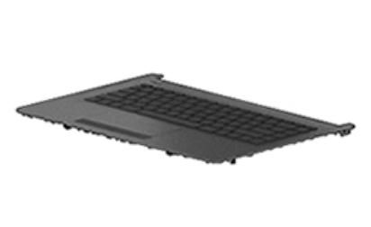 HP Top cover/keyboard spare part kits include TouchPad, Jet Black - W125138810
