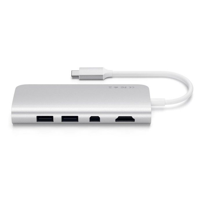 Satechi USB-C, 3 x USB-A, mini DisplayPort, HDMI, RJ45, Micro SD/SD, USB-C, Silver - W124475469