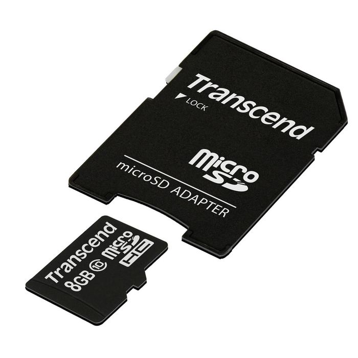 Transcend Transcend, 8GB, microSDHC, Class 10, 90MB/s with Adapter - W124783764