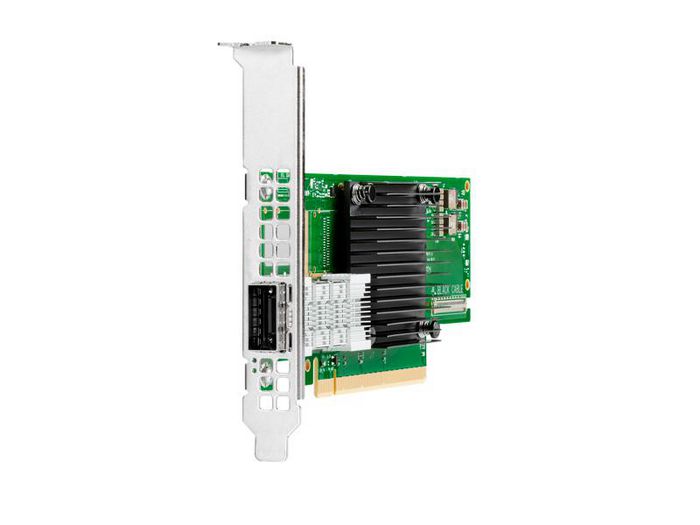 Hewlett Packard Enterprise InfiniBand HDR/Ethernet 200Gb 1-port QSFP56 PCIe4 x16 MCX653105A-HDAT Adapter - W125834692
