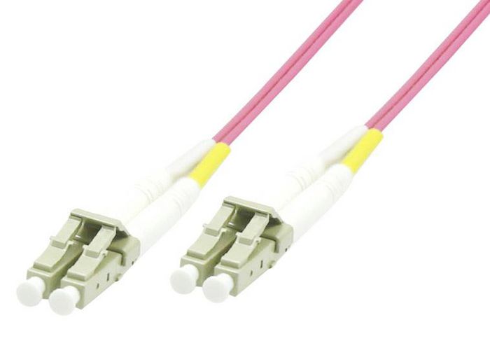 MicroConnect Optical Fibre Cable, LC-LC, Multimode, Duplex, OM4 (Erica Violet) 50m - W124350519