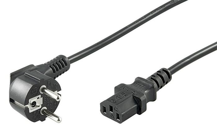 MicroConnect Power Cord 0.5m Black IEC320, Angled Connector - W125268270