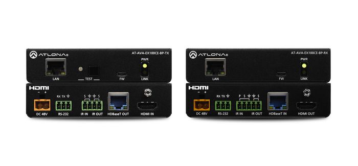 Atlona Avance 4K/UHD extended distance HDMI Transmitter and Receiver Kit with RS-232 and IR pass-through and bi-directional power - W125821739