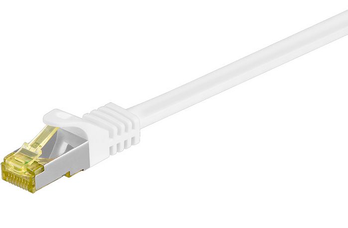 MicroConnect RJ45 Patch Cord S/FTP w. CAT 7 raw cable, 30m, White - W125274126
