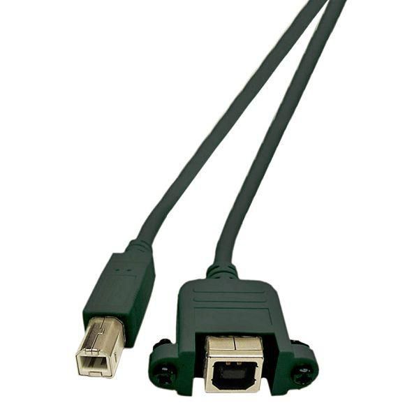 MicroConnect USB 2.0 Type B Extension Cable with mounting jack, 1.8 m - W125190433