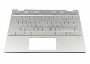 HP Top Case & Keyboard, Silver - W124860388