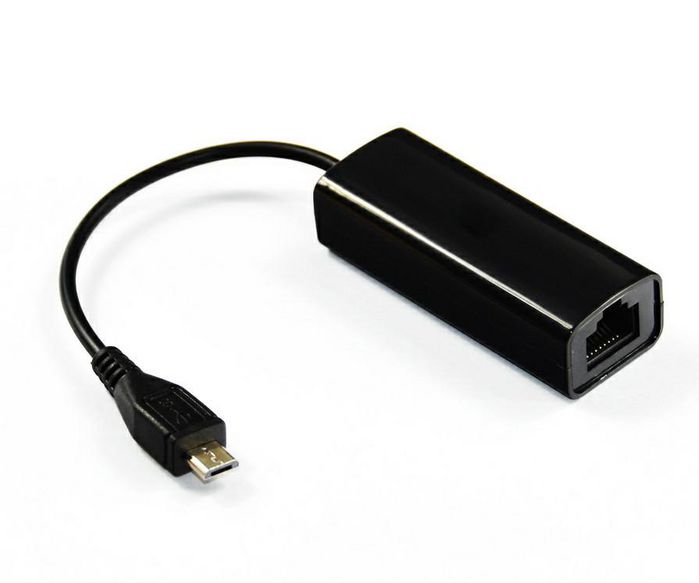 MicroConnect micro USB - RJ-45, Black - W125083510