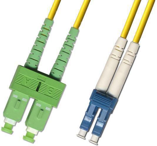 MicroConnect Optical Fibre Cable, SC-LC, Singlemode, Duplex, OS2 (Yellow) 15m - W125150120