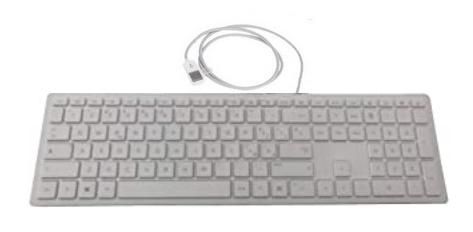 HP White Cheddar Wired USB Keyboard - W125772110