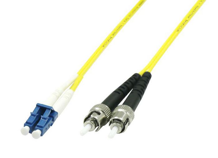 MicroConnect Optical Fibre Cable, LC-ST, Singlemode, Duplex, OS2 (Yellow), 1m - W124950546
