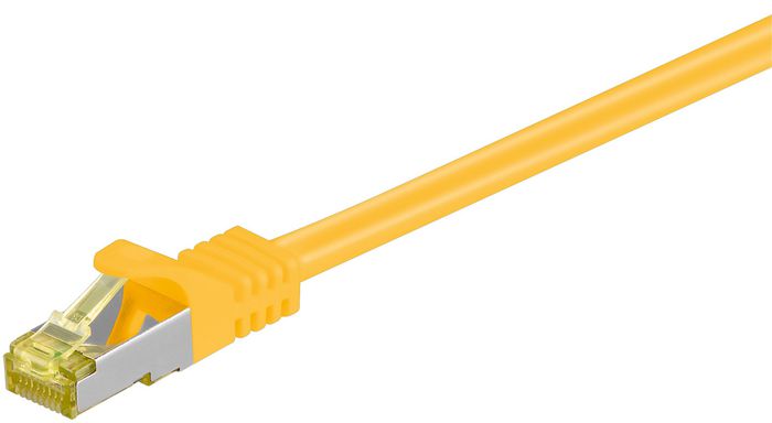 MicroConnect RJ45 Patch Cord S/FTP w. CAT 7 raw cable, 25m, Yellow - W124974715