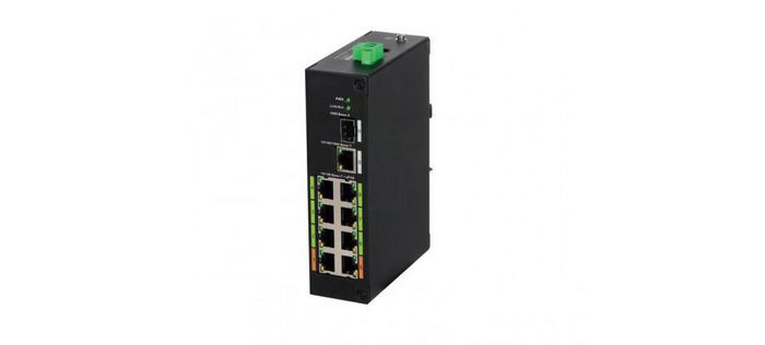 Dahua Switch ePoE 8 puertos 100Mbps + 2 puertos Ethernet Gigabit. Temperatura -30°C a 65°C - W125856969