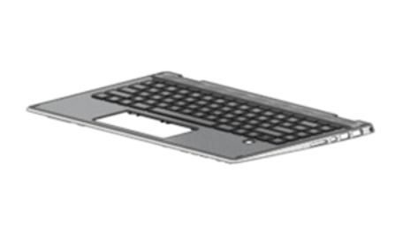 HP Keyboard/top cover, Fingerprint reader, top cover: mineral silver; keyboard: natural silver - W125161003