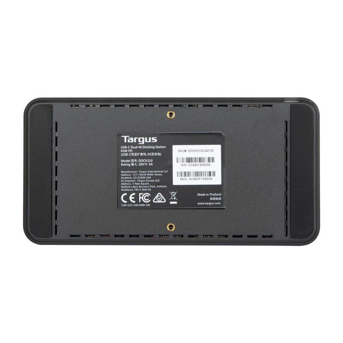 Targus 3xUSB-A, 2xUSB-C, 2xHDMI, Gigabit Ethernet, 65W PD, Black - W125798177
