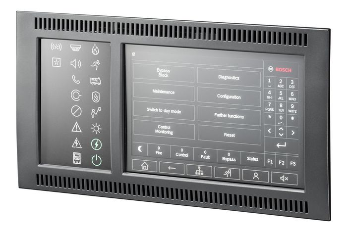 Bosch 7" LCD 800 x 480, 6 keys 18 LEDs, IP30, 190x404x60 mm - W125854013