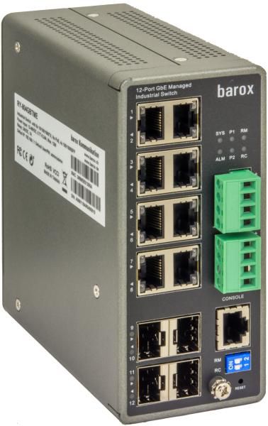 Barox Switch DIN-rail, 1G, Mmt., L3, ext temp - W125428551