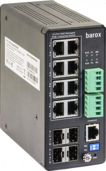 Barox Industrial L2/L3 Switch with management, PoE and PoE+ and DMS - W125434247