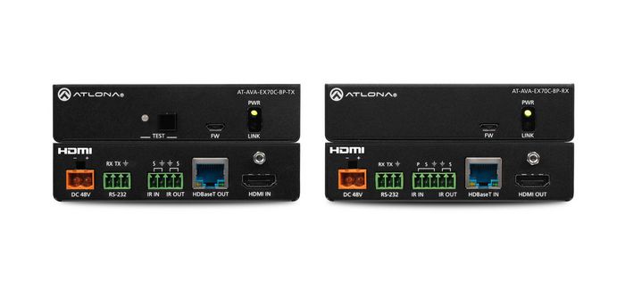 Atlona Avance 4K/UHD HDMI Transmitter and Receiver Kit with RS-232 and IR pass-through and bi-directional power - W125841551
