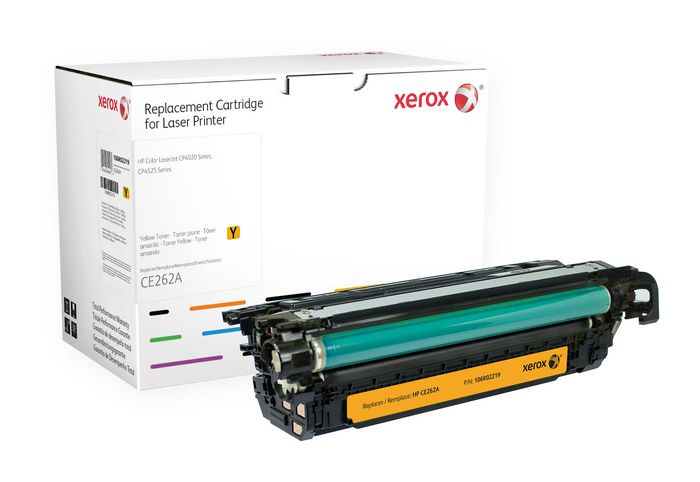 Xerox Yellow toner cartridge. Equivalent to HP CE262A. Compatible with HP Colour LaserJet CM4540 MFP, Colour LaserJet CP4025, Colour LaserJet CP4525 - W124397899