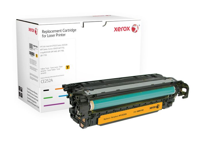 Xerox Yellow toner cartridge. Equivalent to HP CE252A. Compatible with HP Colour LaserJet CM3530 MFP, Colour LaserJet CP3525 - W125295301