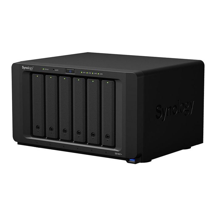 Synology DS1621+, AMD Ryzen V1500B, 4 GB (4 GB x 1), 6 x 3.5/2.5", USB 3.0 x 3, RJ-45 1GbE LAN Port x 4 - W125846548