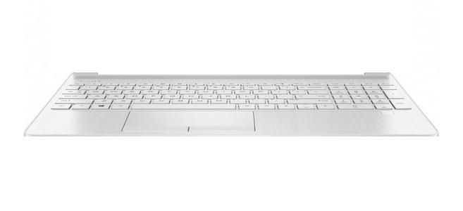 HP Top Case & Keyboard, Silver - W125160998