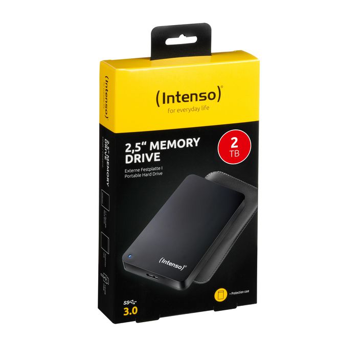 Intenso 2 TB, USB 3.0, 75/85 MB/s, 5400 RPM / 8 MB, FAT32, 127x78x20 mm, 236 g - W124926777