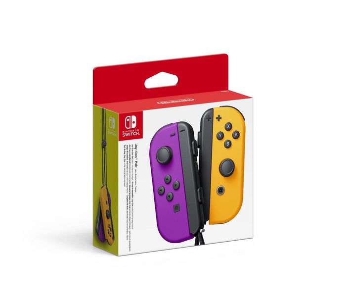 Nintendo Switch Neon Purple Joy-Con (L) and Neon Orange Joy-Con (R) Controller Set - W125895518