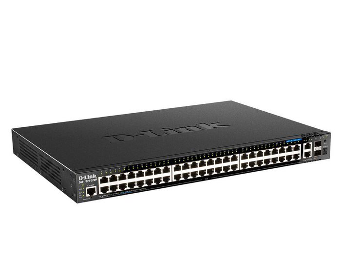 D-Link Layer 3 Stackable Smart Managed Switch, 44x 10/100/1000 Base-T PoE Ports, 4x 2.5G Base-T PoE Ports, 2x 10G Base-T Ports, 2x 10G SFP+ Ports, 188 Gbps Switching Capacity - W125848340