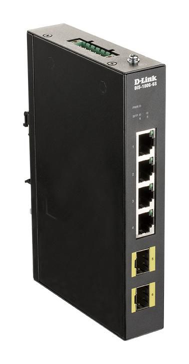 D-Link Industrial Gigabit Unmanaged Switch with 2 SFP slots, Auto-MDI/MDIX - W125848343