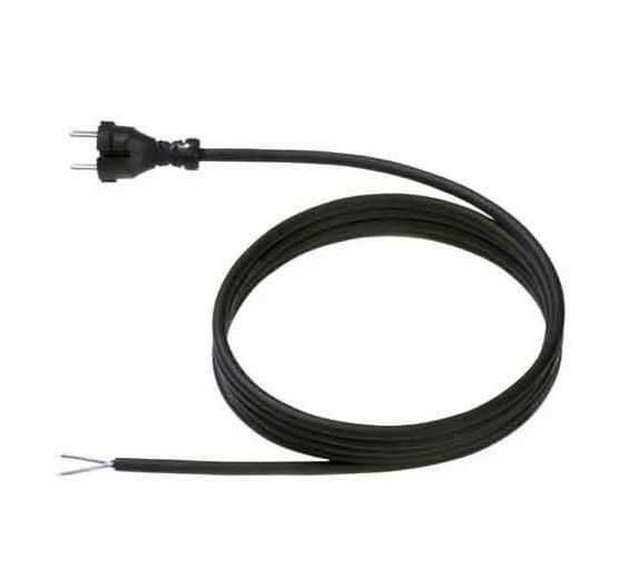 Bachmann Contour supply cable, H07RN-F 2 x 1.00 mm2, neoprene, 16 A / 250 V, 5m, black, individually packed - W125898196