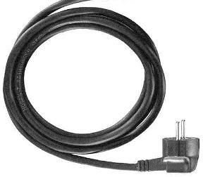 Bachmann Supply cable with earthing contact, PVC, 5 m, Black - W125898230