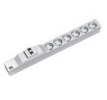 Bachmann 19" IT PDU Basic with fusing, 6x socket outlets with earthing contacts, Light grey/Silver - W125898341