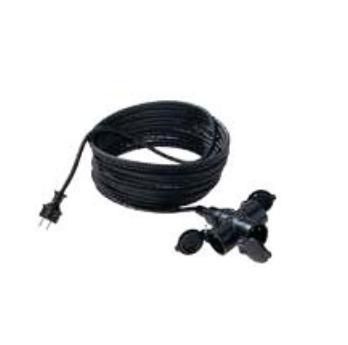 Bachmann Earthing contact extension cable, 16A / 250V, IP44, rubber / neoprene, 5m, black - W125898390