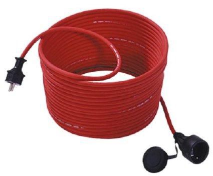 Bachmann Lawnmower extension cable, 16 A/250 V, 15 m, Red - W125898400