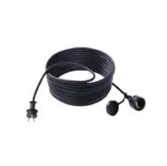 Bachmann Earthing contact extension cable, 16 A / 250 V, IP44, rubber / neoprene, 25m, black - W125898396