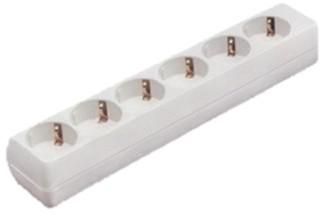 Bachmann 6 earthing contact socket outlet, without supply cable, white - W125898512