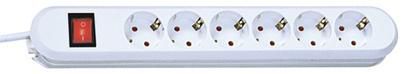 Bachmann SMART 6x earthing contact socket outlets, 5m H05VV-F 3G 1.50mm², 16A/3680W, child-proof, white - W125898521