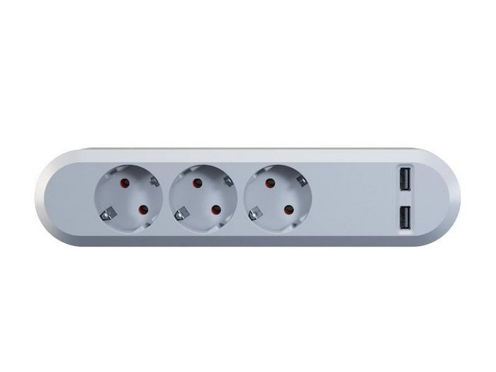 Bachmann USB Smart, 3xSchuko, 230V/16A 2-way USB Charger max. 3,4A - W125898523