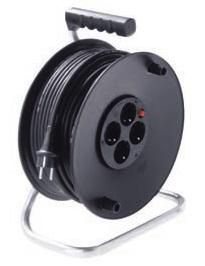 Bachmann Plastic cable reel, cable: H05VV-F 3G 1.50 mm², 25 m, Black - W125898544