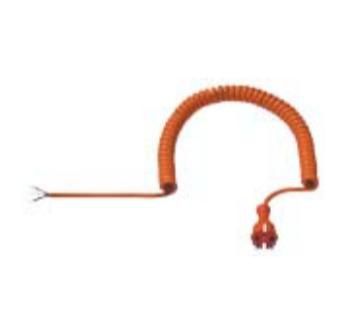 Bachmann Earthing contact spiral supply cable, PUR, 5m, orange - W125898616