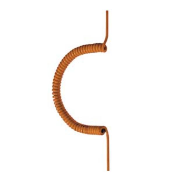 Bachmann Spiral cable, PUR, H07BQ-F 7G 1.50 mm2, 5m, orange - W125898621