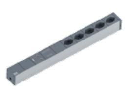 Bachmann 19" IT PDU Basic overvoltage protection + mains and frequency filters Switzerland, 5x CH type 23 - W125898698