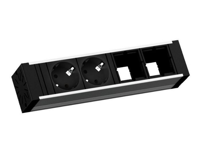 Bachmann VENID, 2x socket outlets with earthing contact (Schuko), 2x custom modules - W125899628