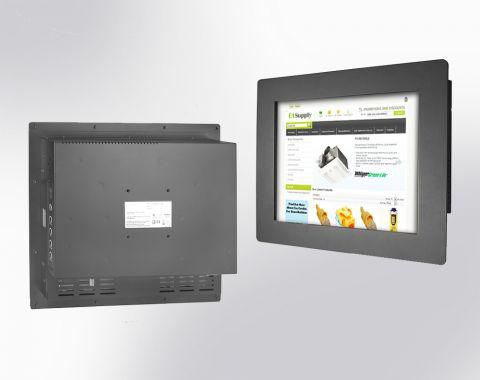 Winsonic 17"-1280x1024, LED-250nit, VGA+DVI, AC-IN w/ built-in PWR Panel mount, back OSD, w. front IP65 protection resistive touch, USB, AC cont. - W125743119