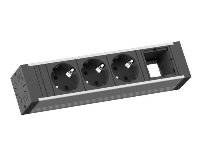 Bachmann VENID, 3x socket outlets with earthing contact (Schuko), 1x custom module - W125899630