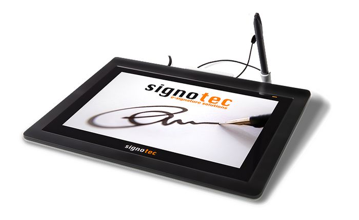 signotec Delta 10.1" LCD Signature Pad ERT-Sensor, WinUSB and Ethernet 2.7 meter cable - W125780447