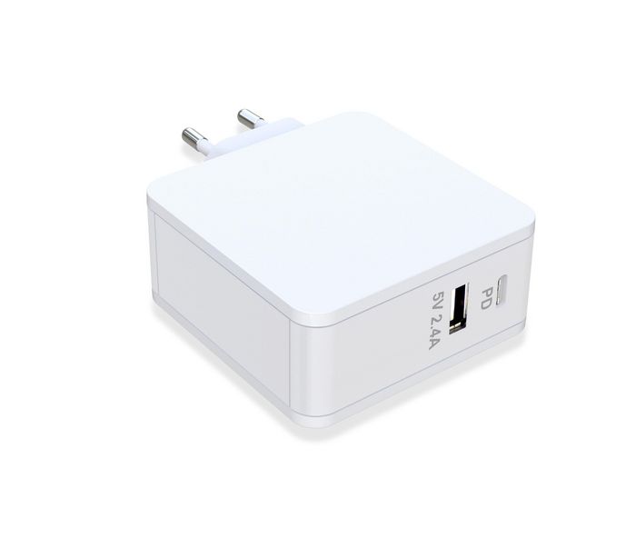 CoreParts 65W, 5 V, 2.4 A, USB C, White - W125804132