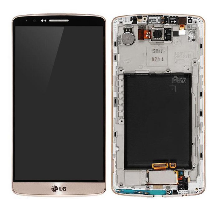 CoreParts LG G3 D850 LCD Screen and Digitizer with Front Frame Assembly Gold - W124765515